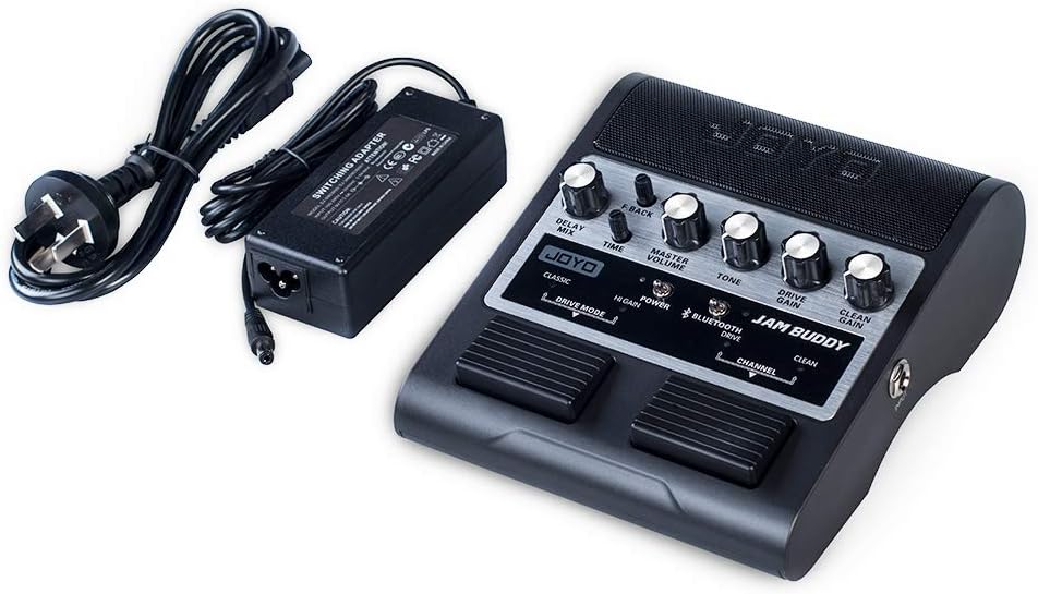 JOYO Portable Guitar Practice Amp & Pedal All-in-One Rechargeable Bluetooth Combo Guitar Amplifier with Effect & Footswitch JAM Buddy (Black)