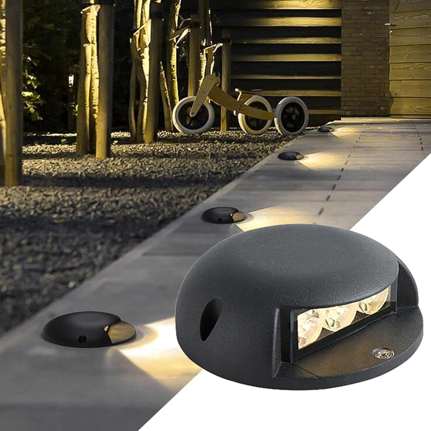 LED Underground Ground Light, IP65 Waterproof Low Voltage AC12/24V Outdoor Garden Pathway Deck Landscape Lighting
