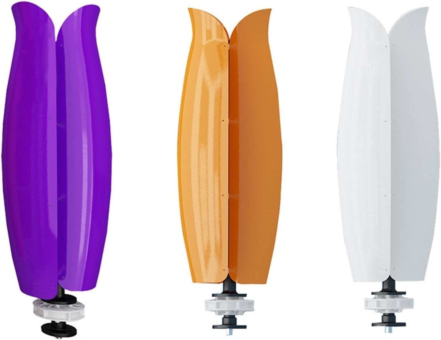 1200W-2000W Vertical Axis New Energy Tulip Wind Turbine 12V/24V Breeze Start Power Generation System Wind and Solar Complementary Power Supply System (Color : Orange, Size : 2000W)