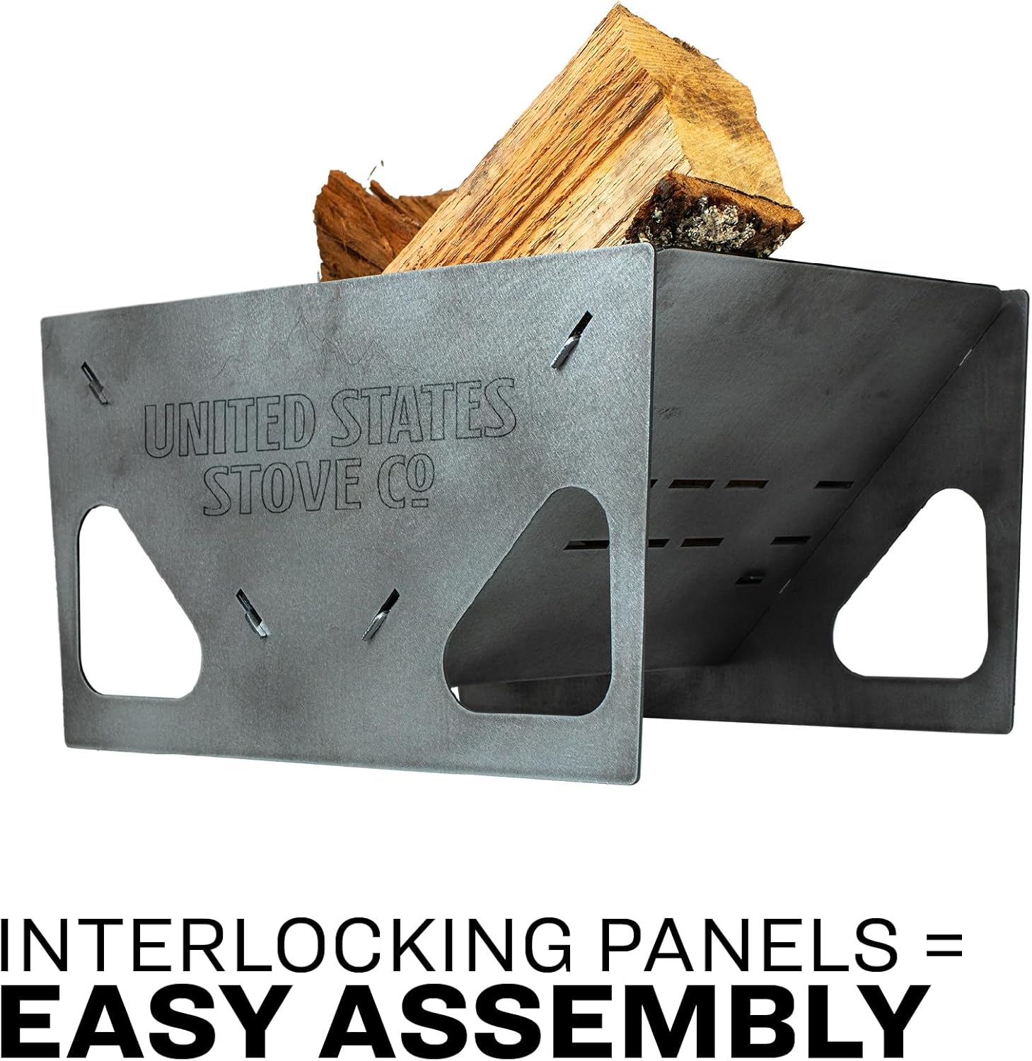 US Stove Portable Firepit (Silver, Medium)