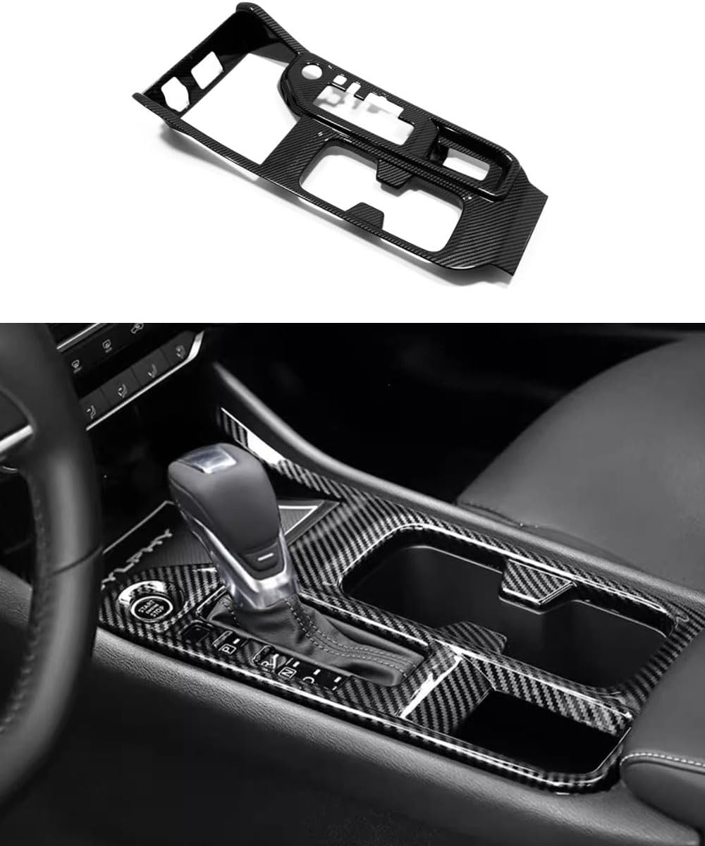 Car Accessories Fit for Nissan Sylphy Sentra 2020-2022 ABS Interior Console Gearbox Water Cup Cover Trim 1PC Set (Carbon Fiber)