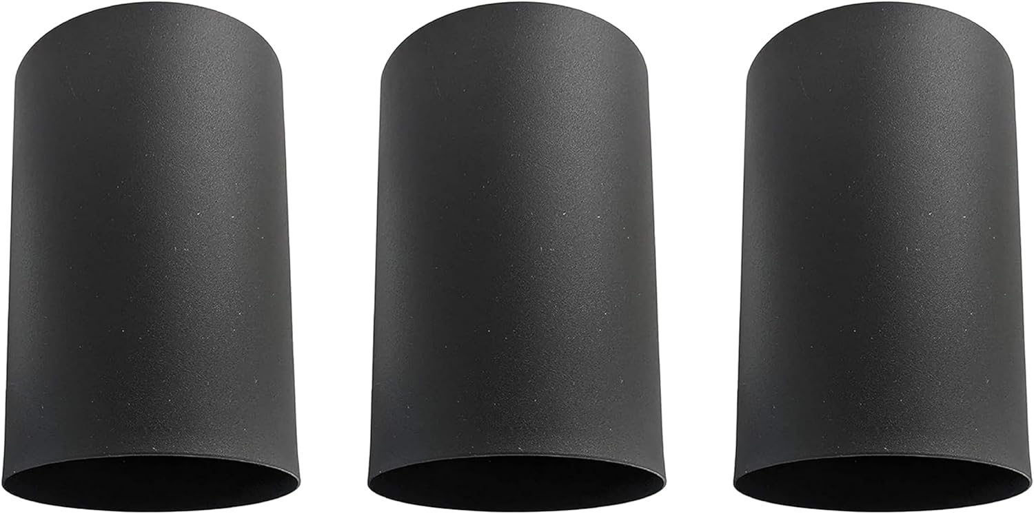Sunlite 7-Inch Modern Cylinder Flush Mount Light Fixture, 60W Max Wattage (Bulb Not Included), Medium E26 Base, 120 Volts, ETL Listed, Matte Black, 3 Pack