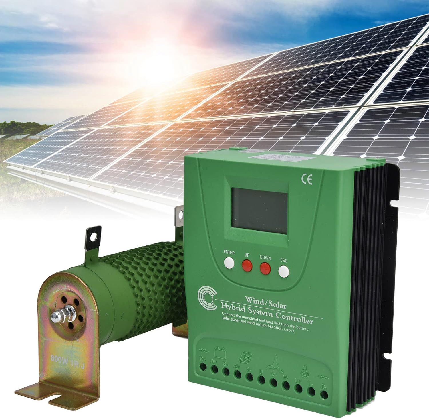 YWBL-WH Hybrid Controller, Wind Solar System Controller with MPPT Boost Charge, LCD Digital Display for Wind Solar Hybrid System