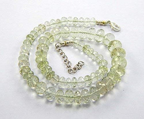 Green Amethyst Beads 6-11mm Rondelle Faceted Strands 17 inches Long by Gemswholesale