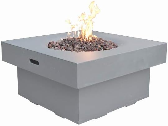 Modeno Fire Pit Fire Table Outdoor Furniture Light Grey Color Branford Fire Table Brand-Propane