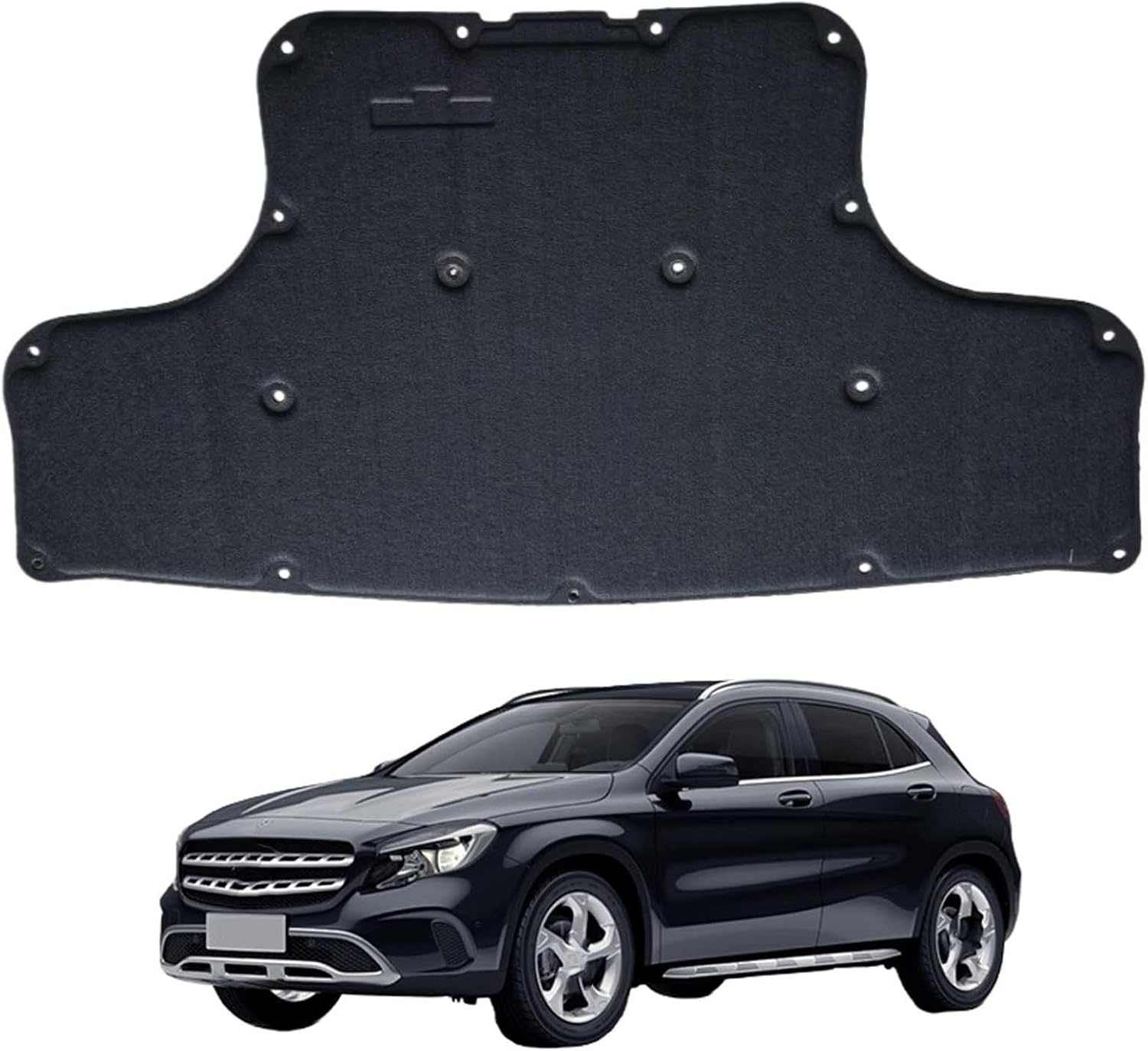 Car Front Hood Engine Sound Pad for Mercedes GLA W167 2020 OE:1676820800, Heat Insulation Cotton Mat Cover Soundproof Car Accessories