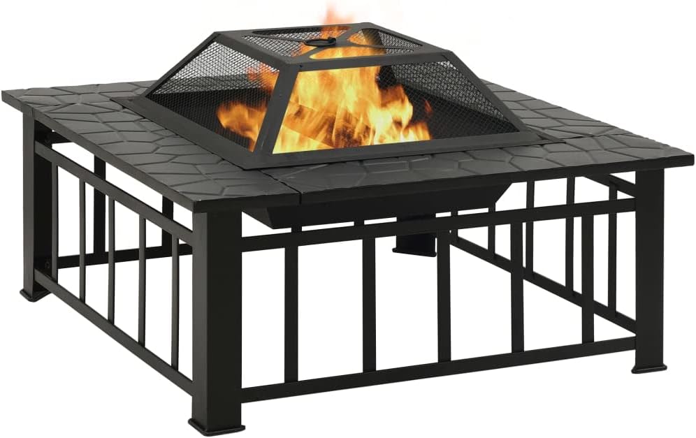 Garden Fire Pit with Poker, 31.9