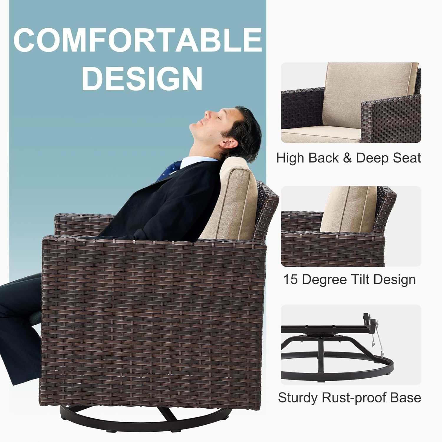 Belord Outdoor Sectional Sofa with 41