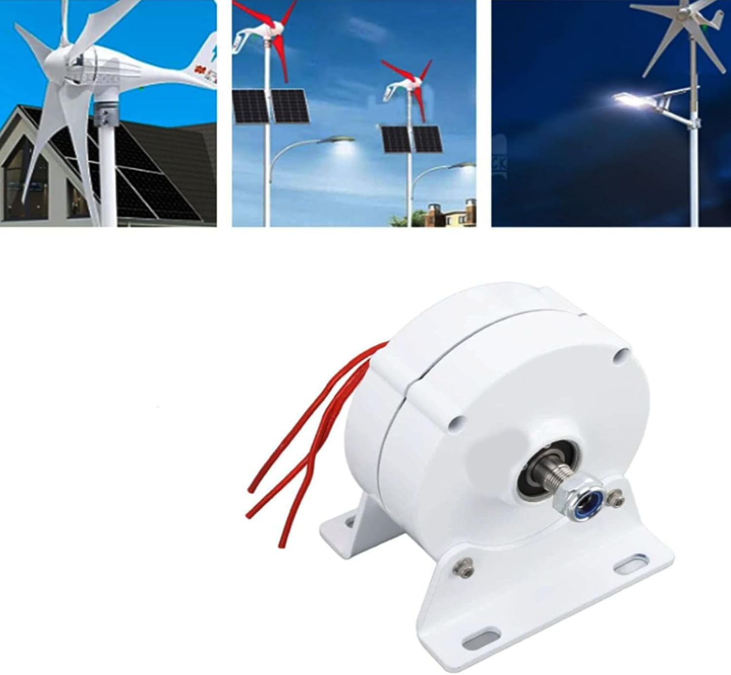 600r/m 12V 24V 48V Wind AC Three-Phase Permanent Magnet Generator, for Vertical or Horizontal Wind turbines, 5000W-10000W