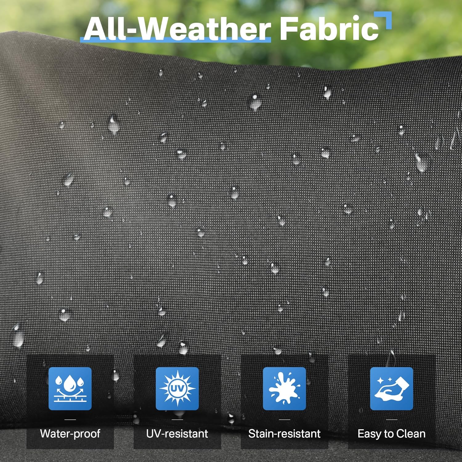 11 Pieces Patio Coversation Set with 42in Fire Pit Table, Outdoor Furniture Modular Couch with Swivel Rocking Chair, Rattan Wicker Sectional Sofa for Porch Balcony Backyard, Black