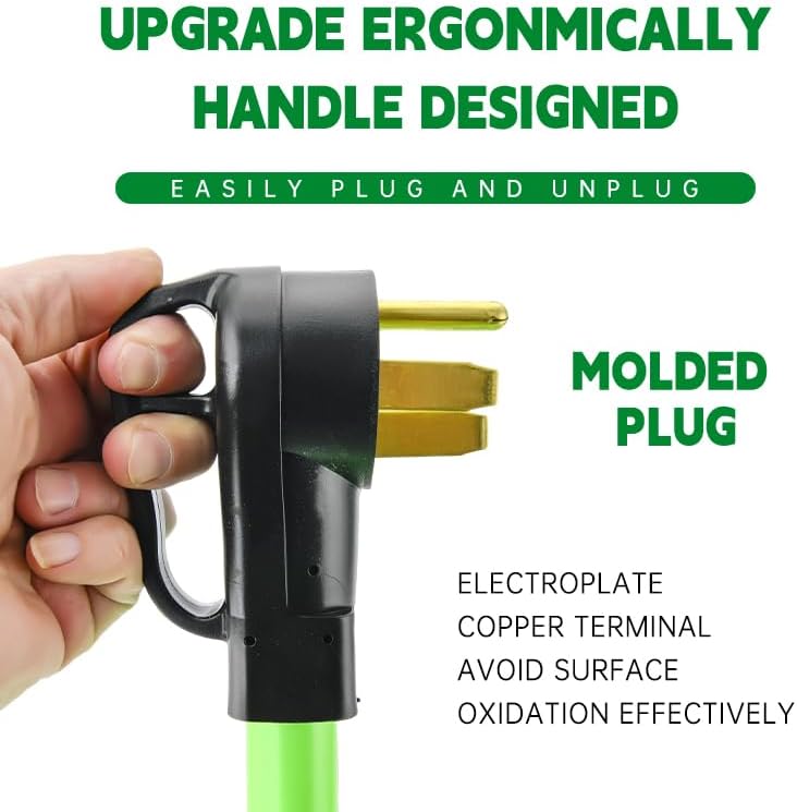 NEMA 14-50P to SS2-50R 25FT RV Generator Extension Cord 125/250V 50 Amp 14-50P Male Connector to SS2-50R Twist Lock Female RV Connector for RV EV Camper Generator