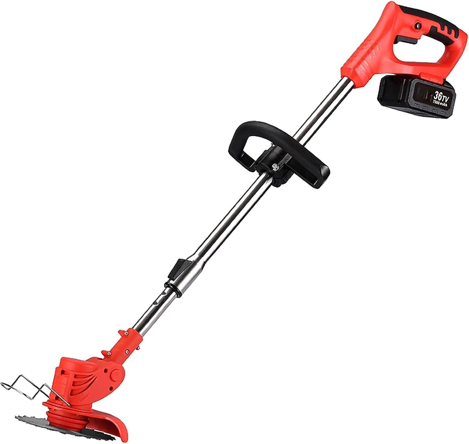 Grass Strimmer Hedge Trimmer Lightweight Telescopic Garden Strimmer with 3 Blades Handheld Grass Trimmer Cordless Strimmer 650W Motor 21V Lithium Bat