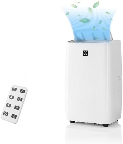 Portable Air Conditioners 12,000 BTUs, Room AC Unit Portable With 4 Modes, Cool/Dehumidifier/Fan/Sleep Mode/24Hrs Timer, Remote Controller,Up to 550 Sq.Ft
