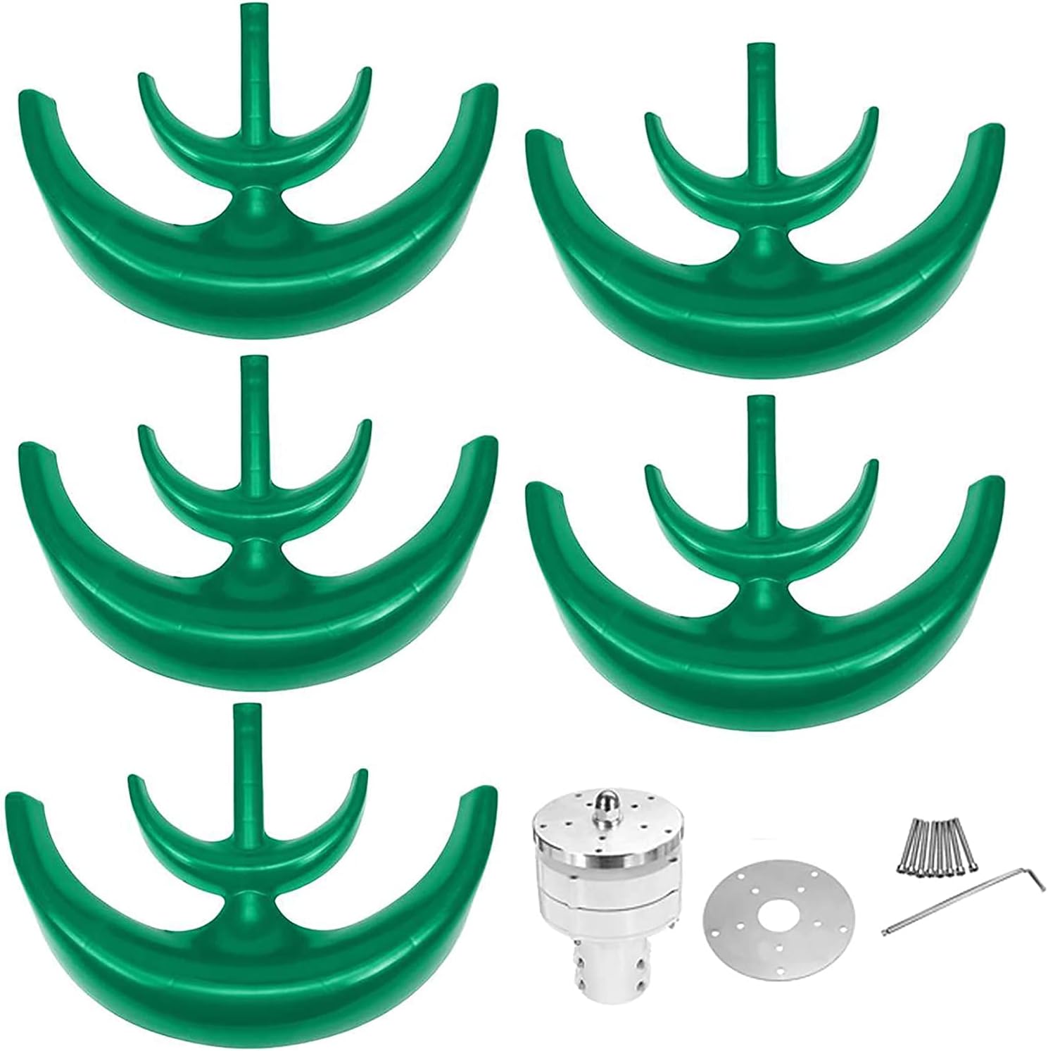 4000W Vertical Axis Wind Turbines Generator Lantern Motor Kit Windmill Energy Charge Turbines for Home Camping 5 Blades