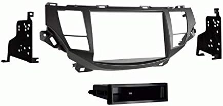 Car Stereo Kit for 2008-2012 Honda Accord, Gun Metal Dash Finish, Single and Double Din, Wire Harness, Antenna Adapter for Non Factory Amplifier