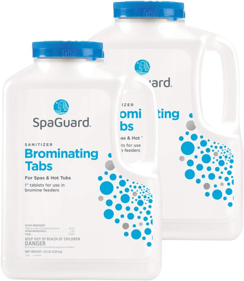 SpaGuard Brominating Tablets, 4.5 lb, Pack of 2, Dissolves Gradually for Continuous Protection, Suitable for Spas and Hot Tubs
