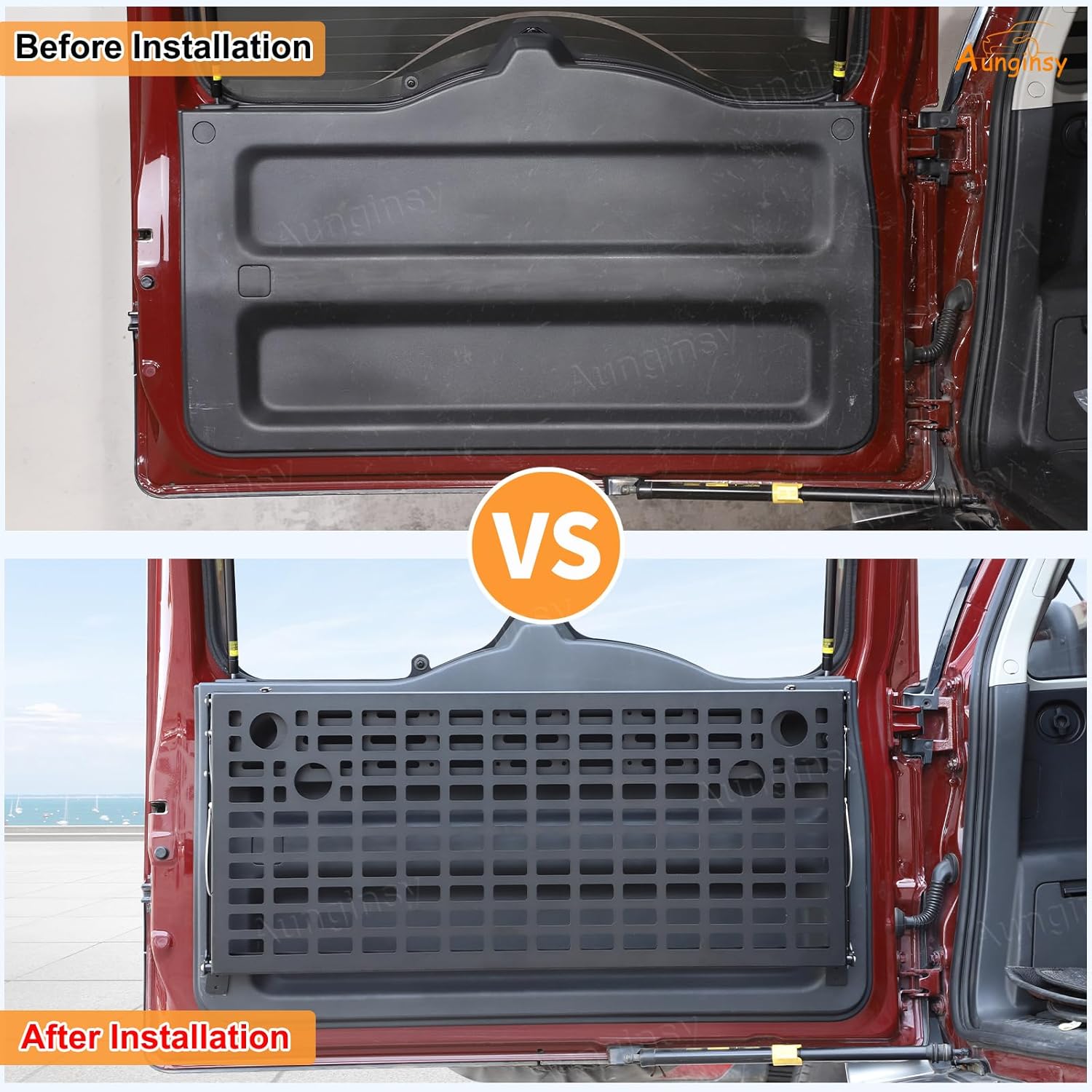 Car Tailgate Table Cargo Storage Rack Shelf Fit Toyot@a FJ Cruiser 2007-2024 Tailgate Foldable Double-Layer Storage Holder Rear Door Multifunctional Storage Organizer Tray Mount Bracket Accessories