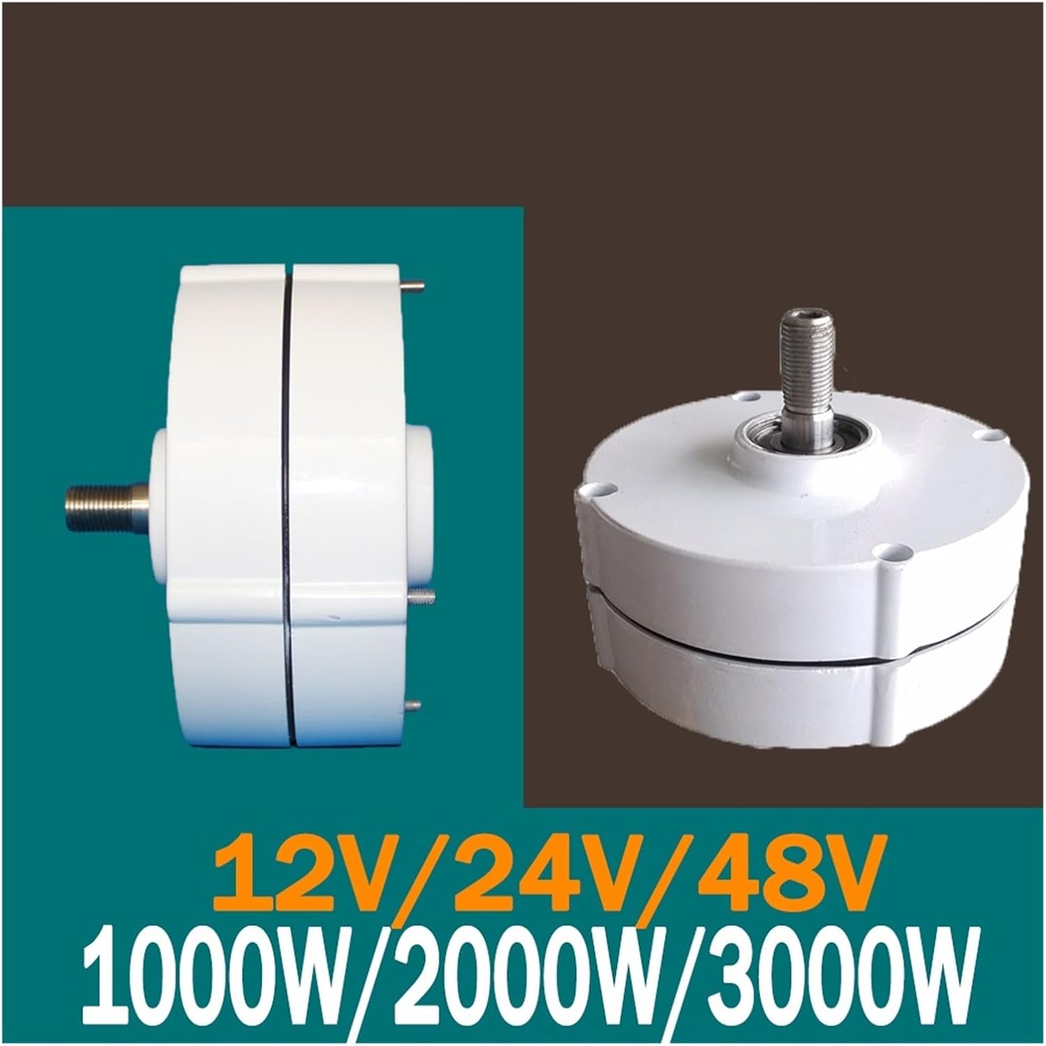 2KW 3KW Electric Generator Windmills Water Turbine Gearless Permanent Magnet Generator 2000w 12V 24V 48V for Home Use Low Starting Speed for Home(with Base,48V_3000W)