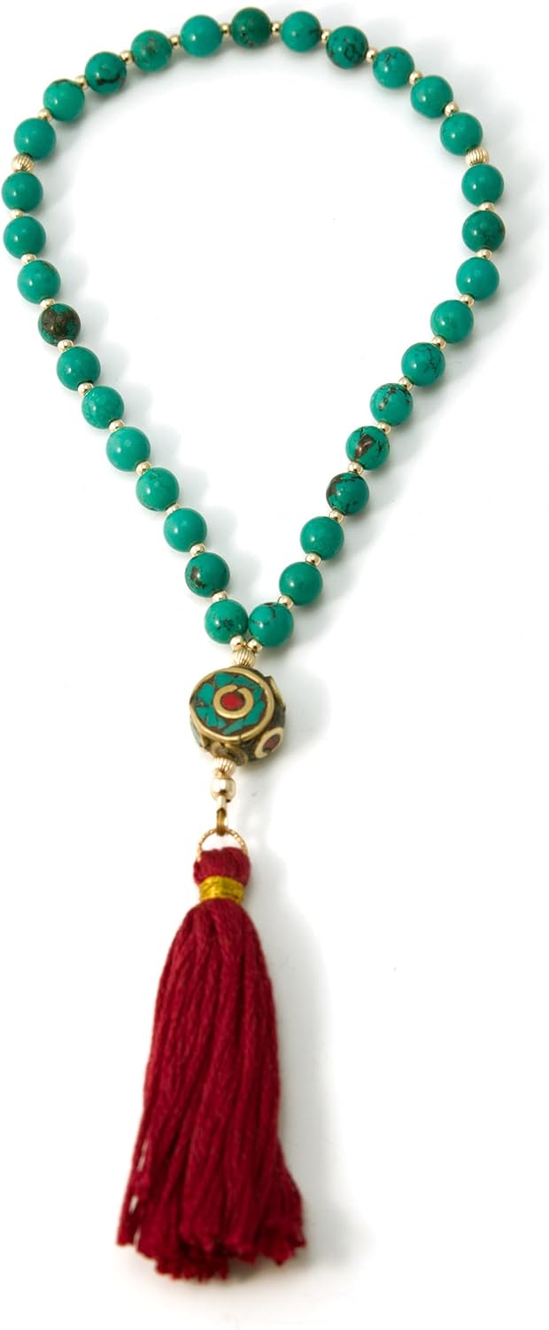 33 Muslim Prayer Beads Tasbih with Nepalese Bead and Gold Filled Beads