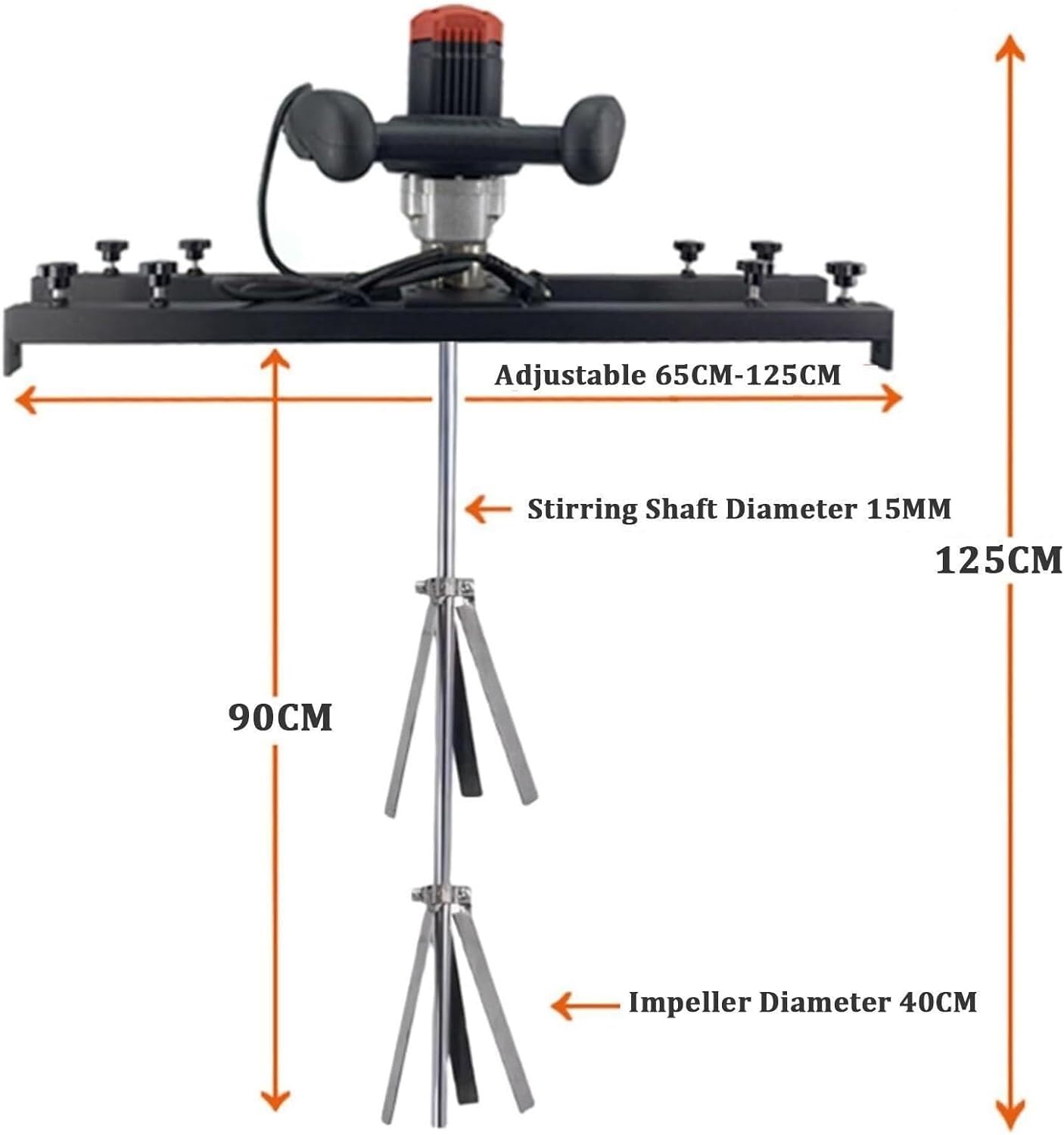 3200W Electric Tank Mixer Machine, 120-800rpm Commercial Pneumatic Bracket Mixer, Paint Stirring Machine Bracket Paint Mix Tool