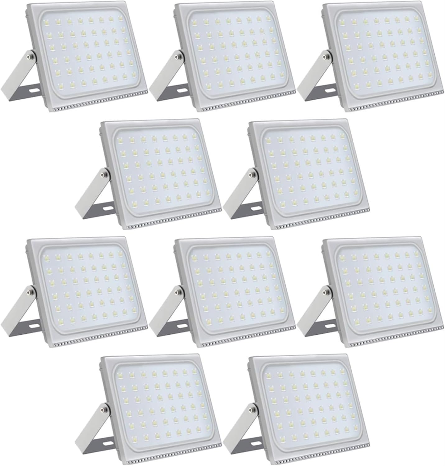 300W Ultra Thin Led Flood Lamps, 24000Lm 6500K Daylight White Floodlig,10 Pack