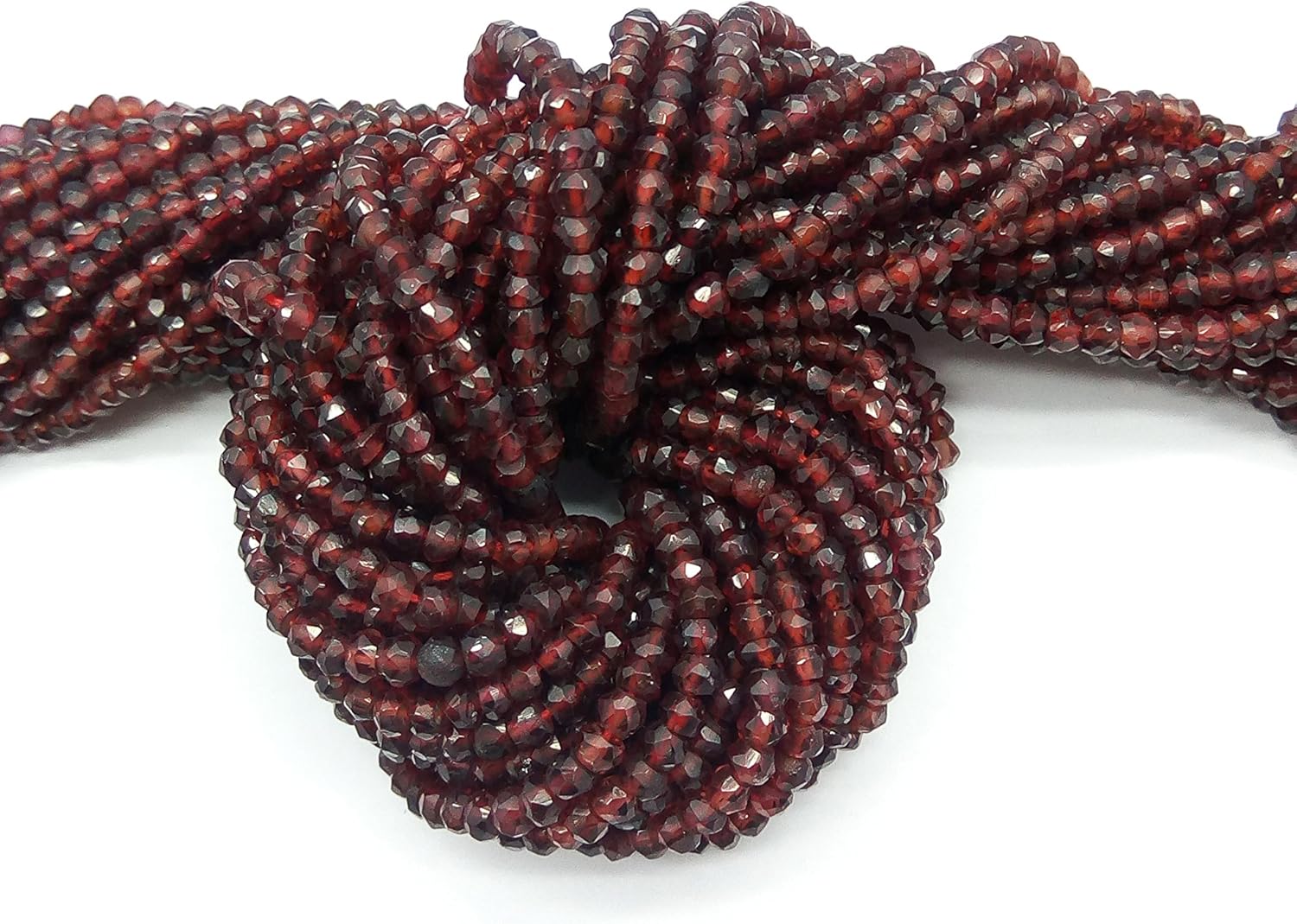 Wholesale 5 Strand 100% Natural Garnet 3mm 13.5