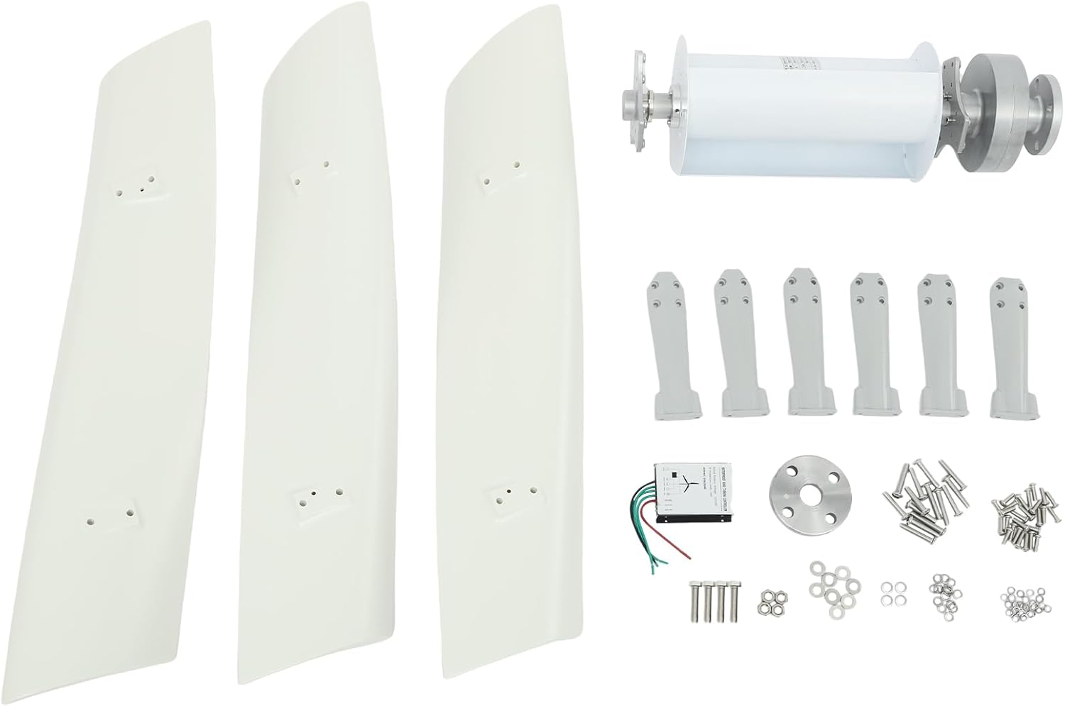 Wind Turbine Generator, 3-Blade Wind Turbine Generator Kit for Home Energy Supply with Controller, 500W Wind Power Generator Vertical Axis Wind Turbine Generator for Energy Supply