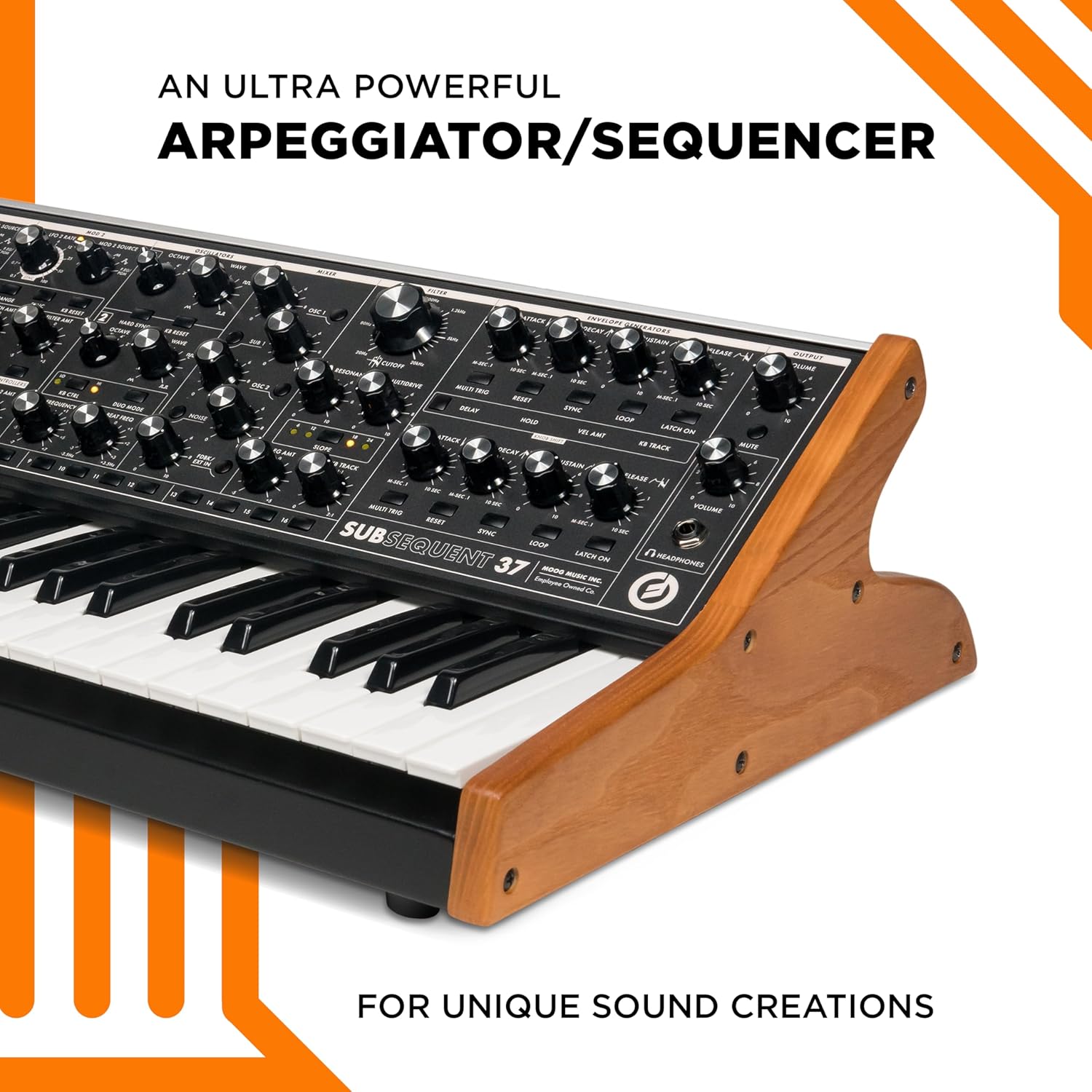 MOOG Subsequent 37 Paraphonic Analog Synthesizer and MIDI Keyboard with 37 Semi Weighted Keys, Headphone Amp, 256 Presets, Screen and Software Editor