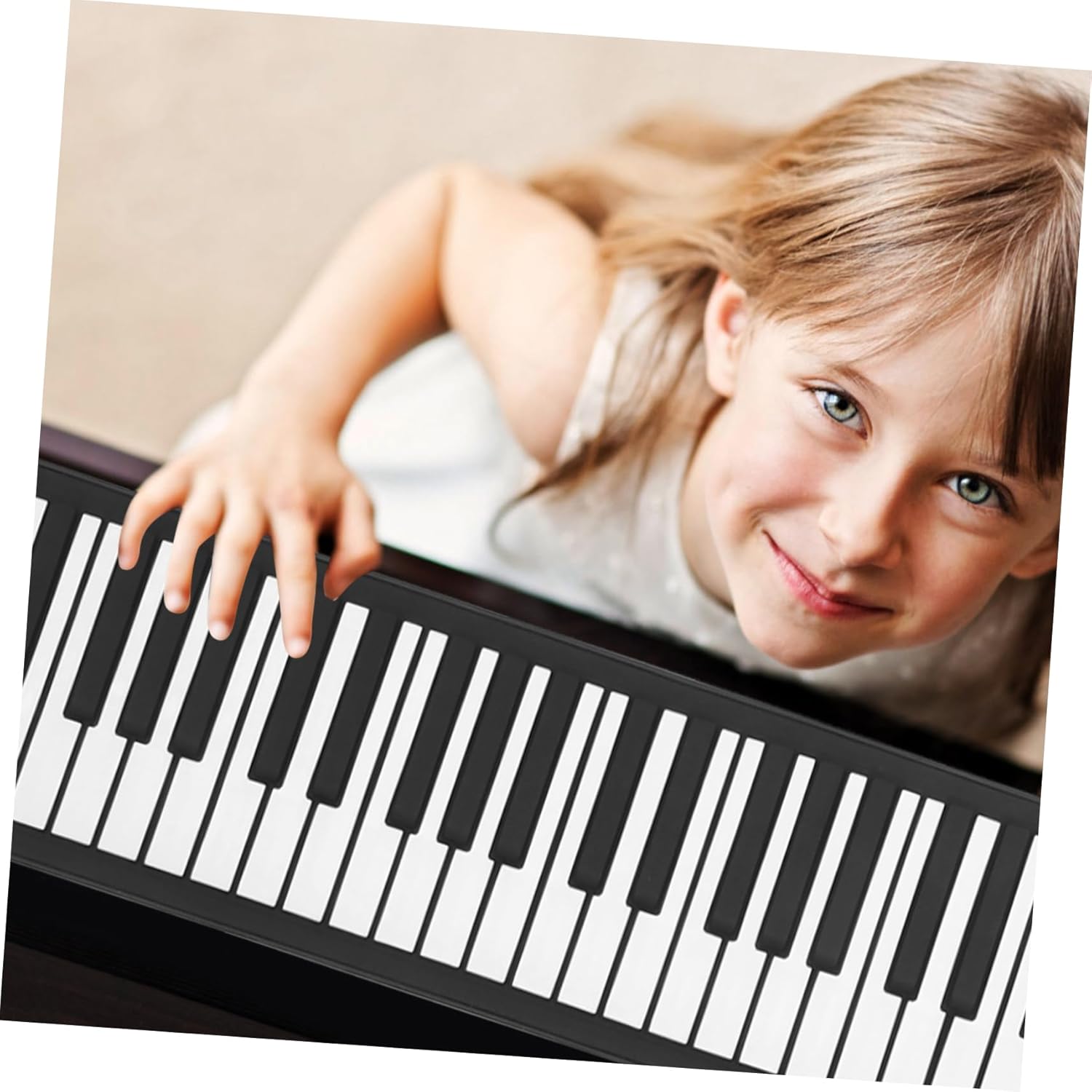 Portable Keys Foldable Roll-up Piano with Speaker for Travel Silicone Keyboard for Beginners and Compact Storage Lightweight Space-saving Design