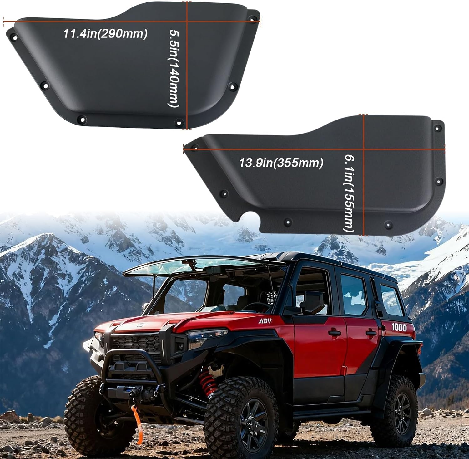 Interior Door Pockets for Polaris Xpedition XP 5/ADV 5 NorthStar 2024 2025+ Accessories, Front & Rear Interior Door Inside Storage Box Cup Holder(4PCS)