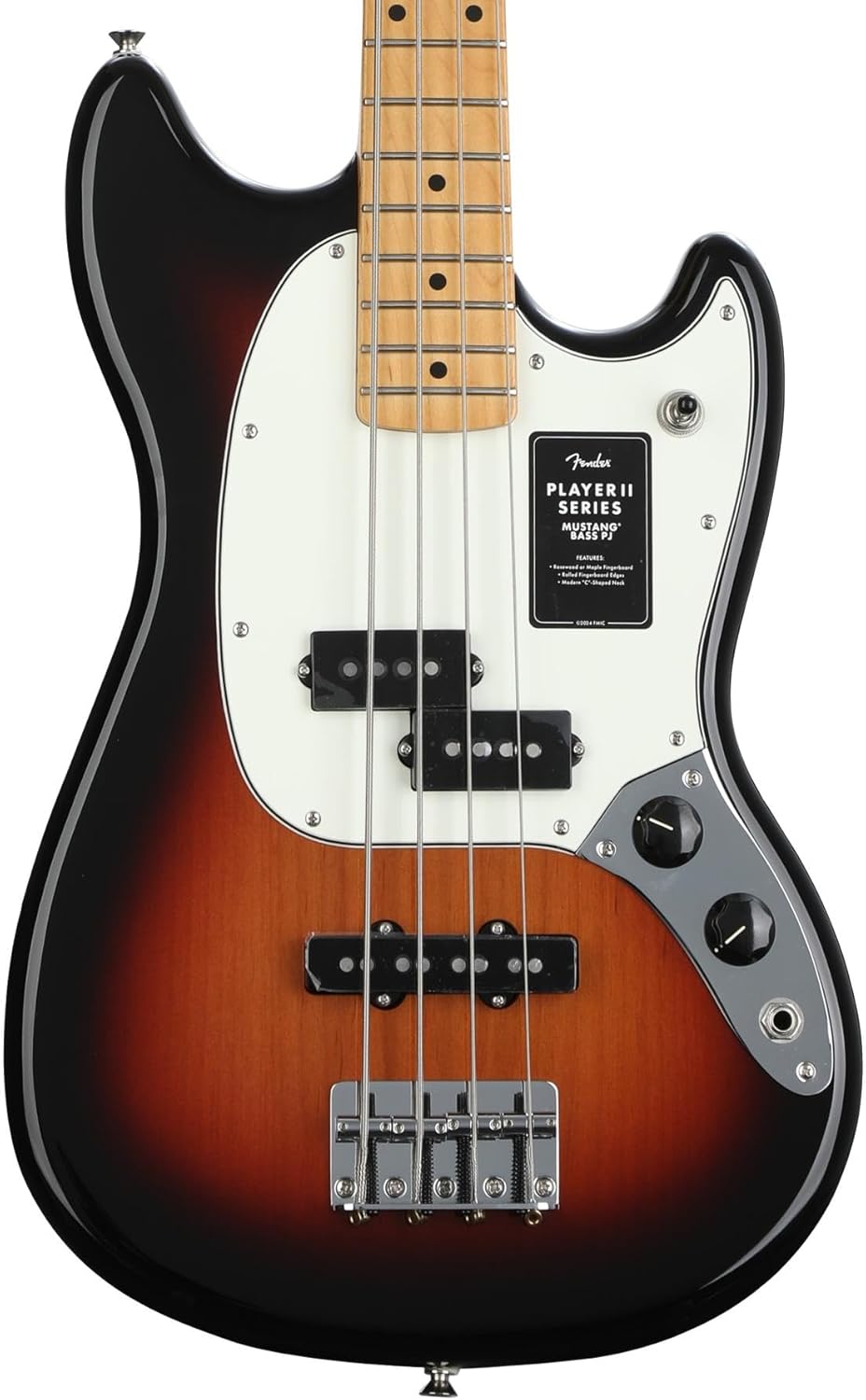 Fender Player II Mustang Bass PJ, Maple Fingerboard, 3-Color Sunburst