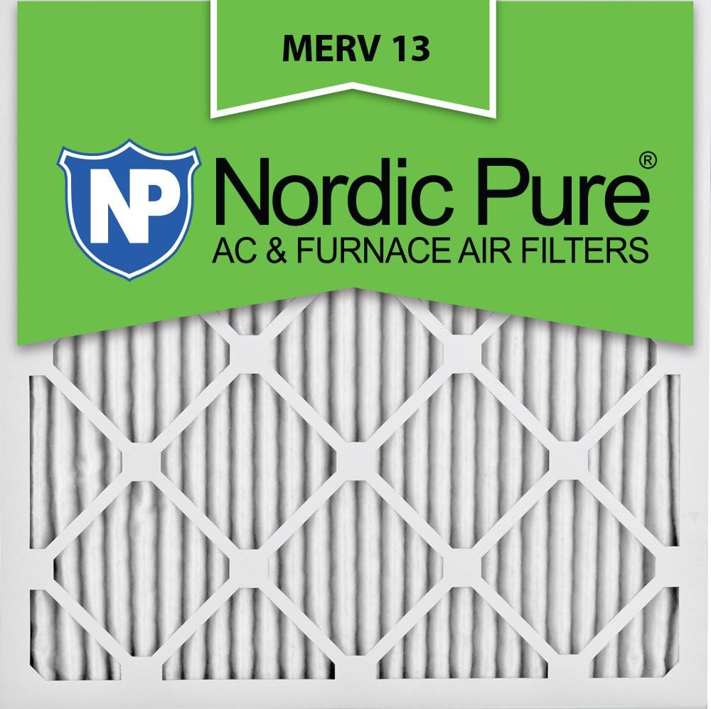 Nordic Pure 8x11_3/8x1_ExactCustomM13-12 MERV 13 AC Furnace Filters, 11 3/8 x 11 3/8 x 3/4 (11.38 x 11.38 x 0.75), Piece