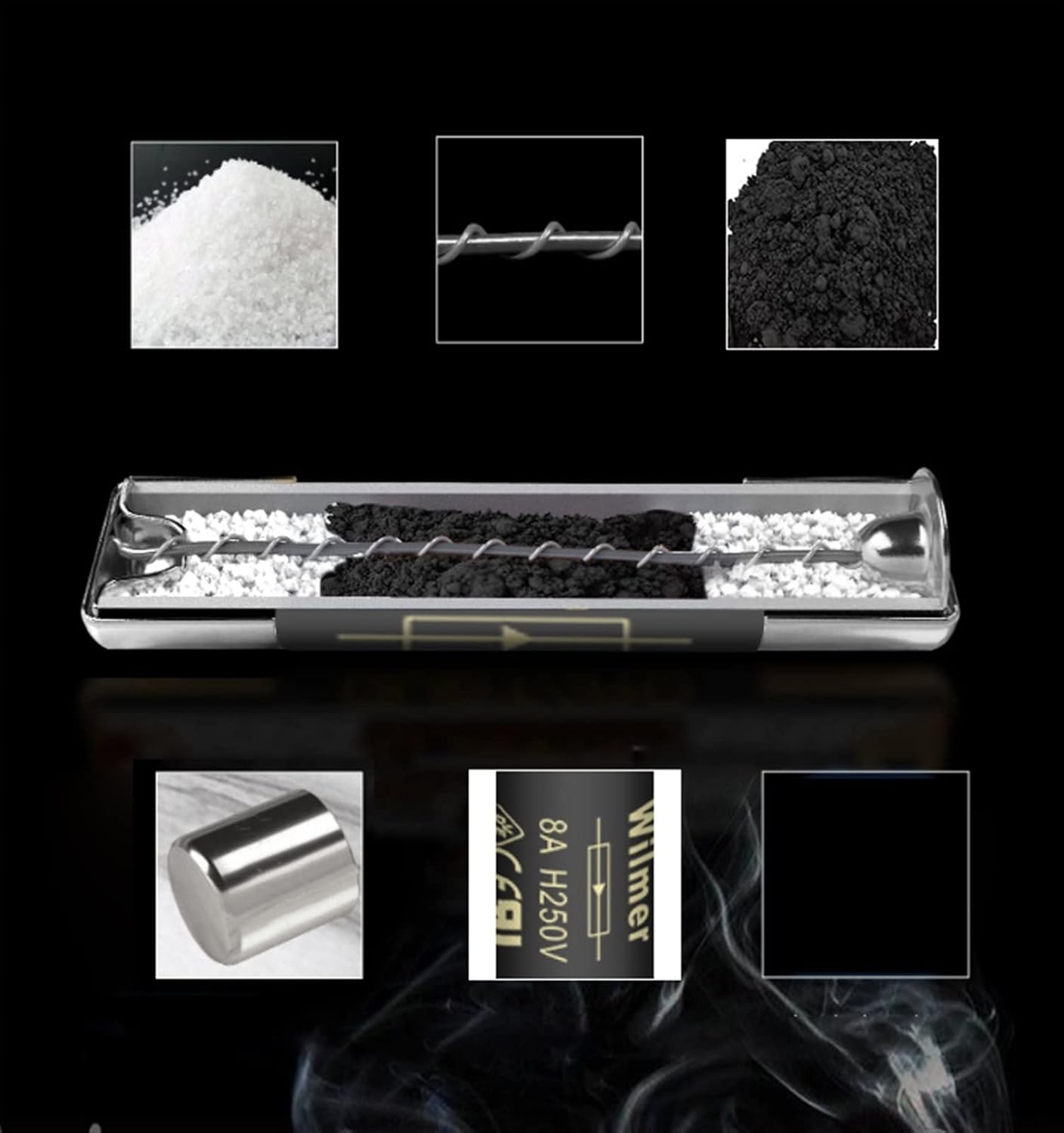 1PCS 5 * 20mm HiFi Graphene Nano Quantum Fuse CD Audio Amplifier Tube Amp Fuse Slow Blow Fuse (Color : Red Knight 8A)