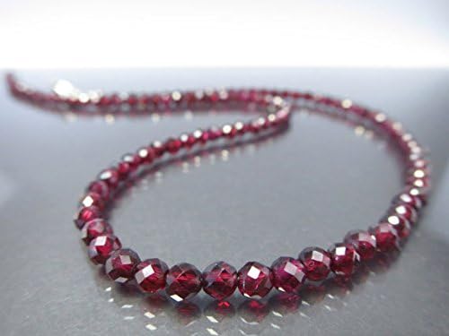 fantastic african garnet necklace red gemstone collier birthstone gift present birthday girlfriend gemstone natural silver platedcollier 4.2mm 58cm