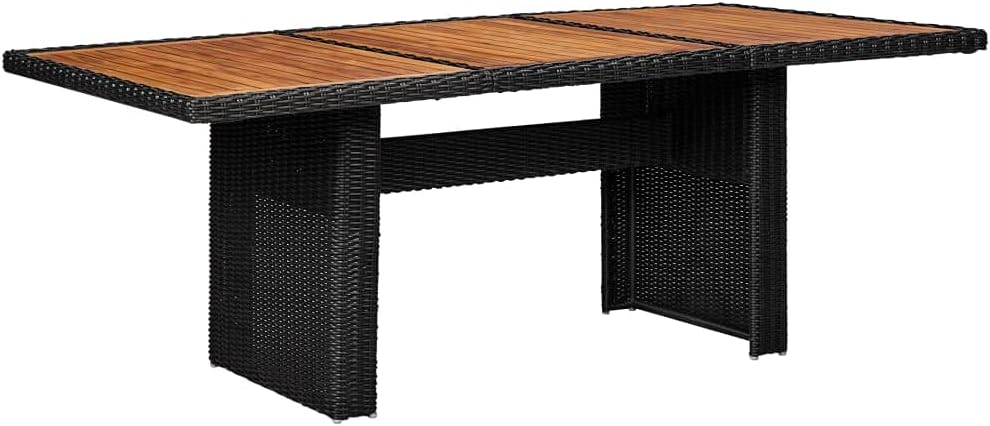 Patio Dining Table Black 78.7