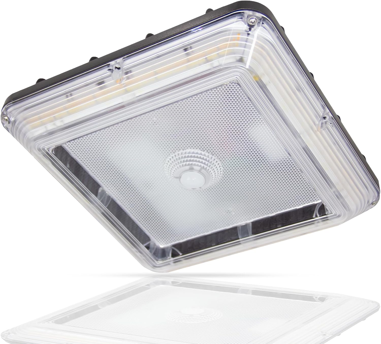 100W LED Canopy Light, Selectable Wattage 60W/80W/100W, 3CCT 3000K/4000K/5000K, 0-10V Dim LED Parking Garage Lights, IP65 Rated Gas Station Shop Ceiling Lighting, 120-277VAC, UL/DLC Listed (1)