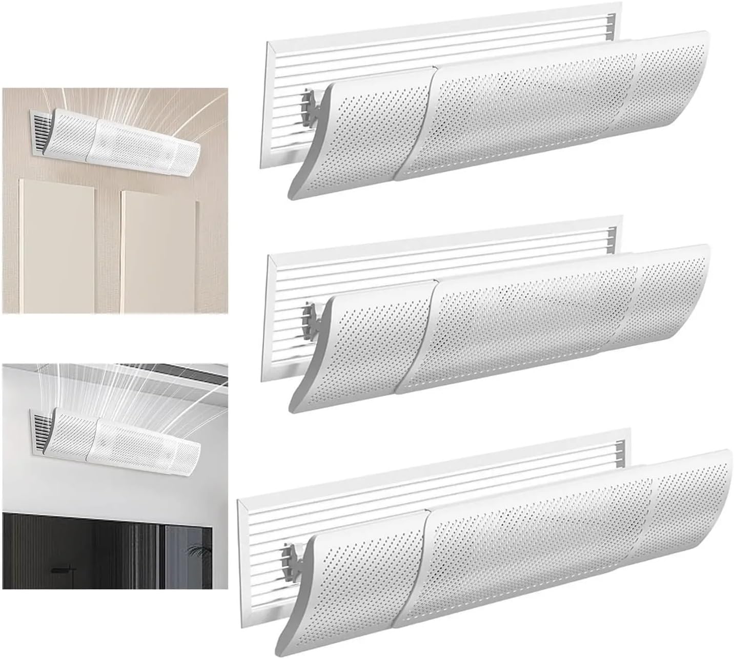 Air Conditioner Deflector Air Conditioning Deflector Wind Baffle Retractable Outlet Wing for Hotel Bedroom Nursery Home Office