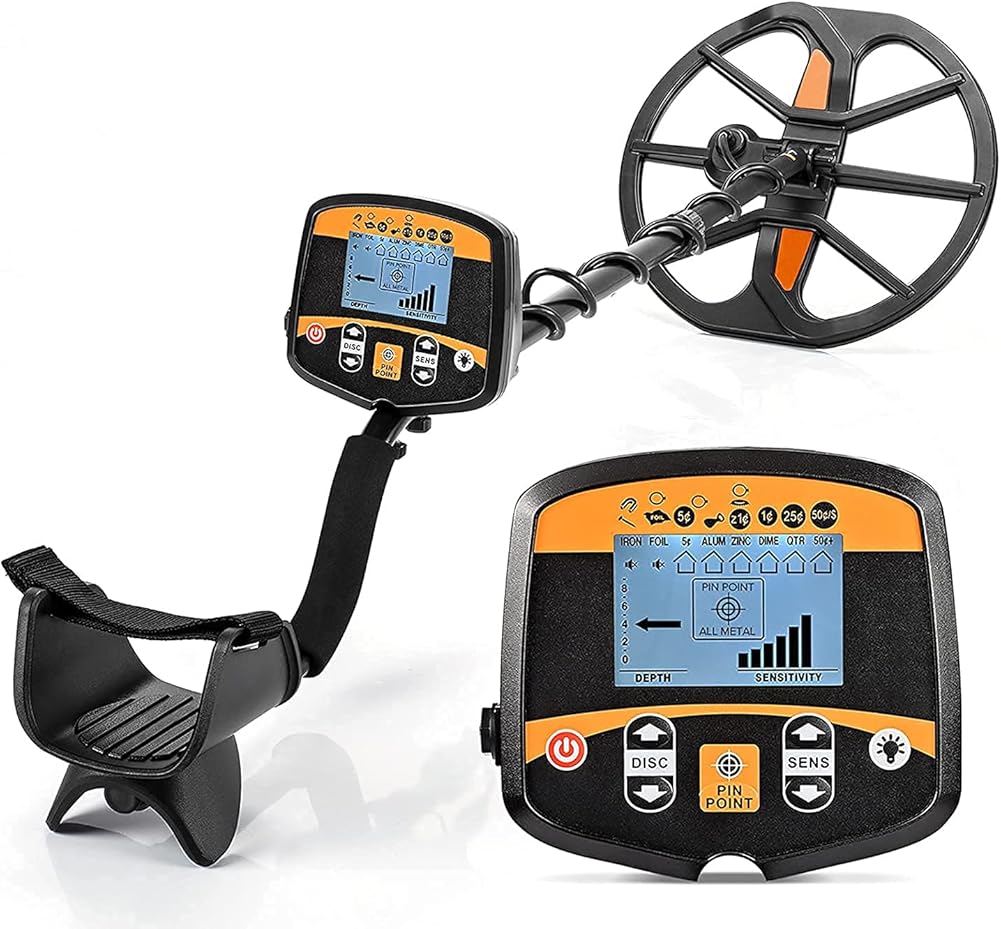 Precise Positioning Function ?Gold Detector, Metal Detector with 13'' Waterproof Search Coil for Adults, Professional Metal Detector with Backlight LCD Display Practical