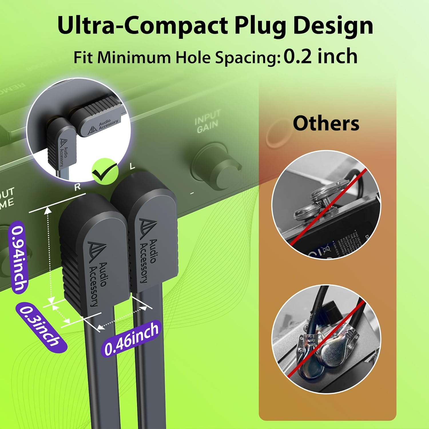 Guitar Patch Cables 6 Inch 4 Pack with Guitar Cable 100 ft