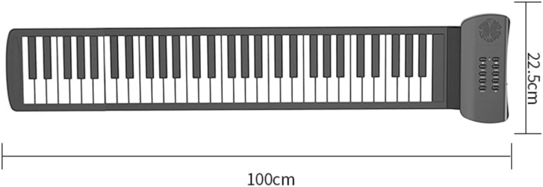 61 Keys Roll-up Piano Silicone Foldable Electronic Keyboard for Boys and Girls Portable and Lightweight Design for Home and Travel