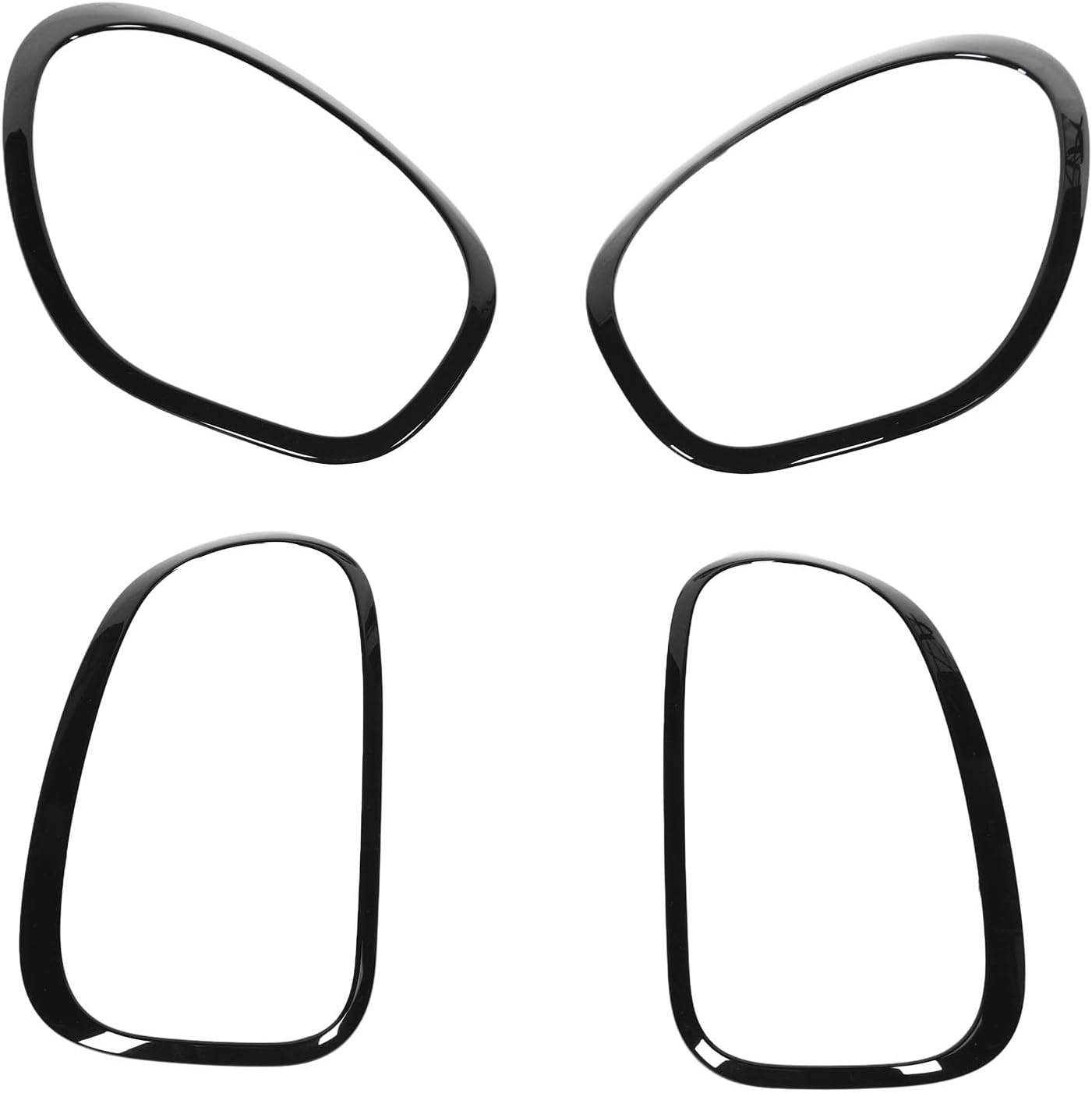 Headlight Bezel Trim Injection51139801574 Gloss Black 4 Piece Tail Light Cover Clip On Installation Fit For 2010 To 2016 R60, Other accessories