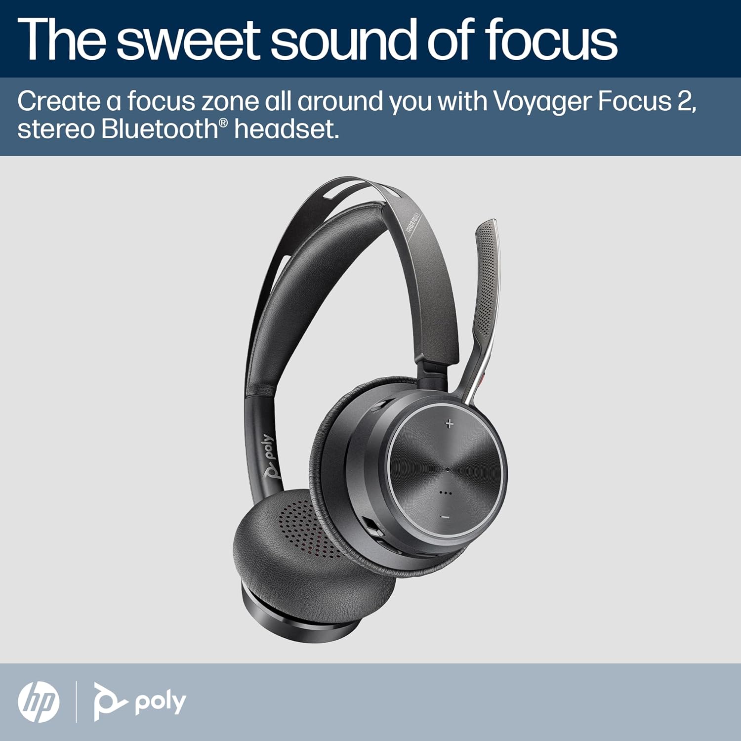 Poly Voyager Focus 2 USB-C-C Headset USB-C/A Adapter Charging Stand (A58JDAA)