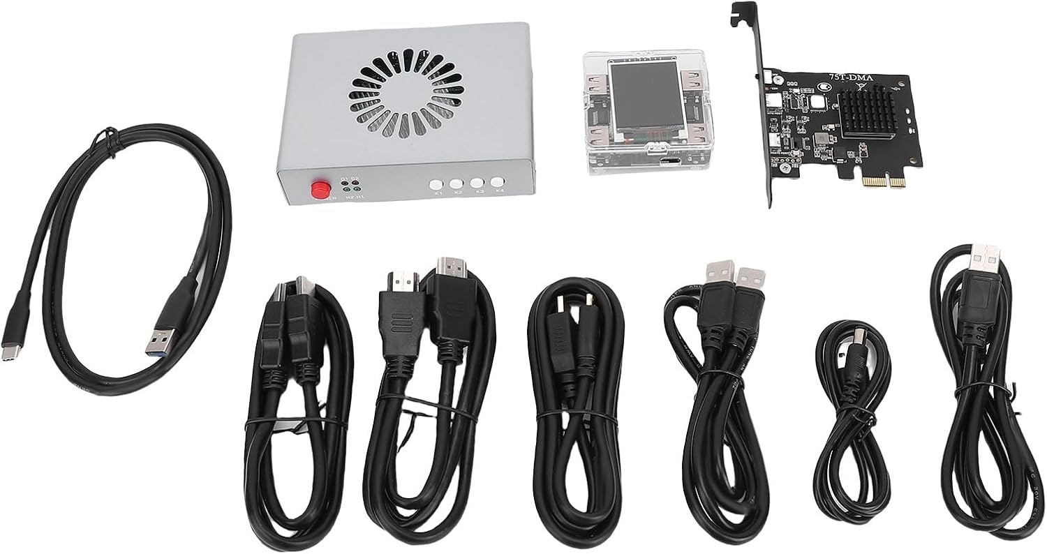 DMA Fuser Complete Kit 3840x2160 60Hz Keyboard Controller Overlayer Synthesizer, Aluminum Alloy Interface for Gaming Console, Dual Machine Access Support