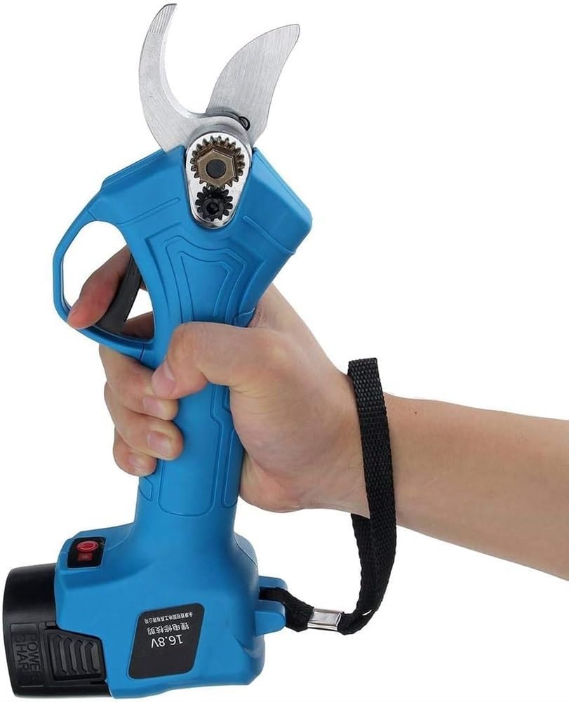 Rechargeable Electric Pruning Scissors Pruning Shears Garden Pruner Secateur Branch Cutter Cutting Tool W/ 2X Battery