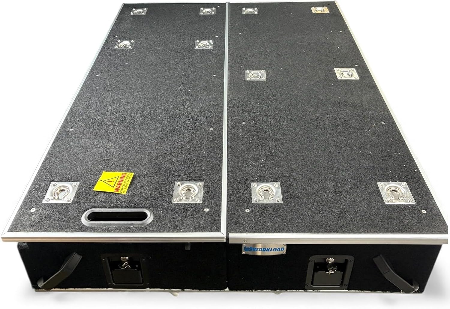 WorkLoad FleetPro Dual Roll-Out Truck Bed Drawer System – Heavy-Duty Aluminum Sliding Storage Organizer, Lockable Drawers, Side Extensions, 54” x 40”, 1000 lb Capacity, Fits Trucks & SUVs, Black