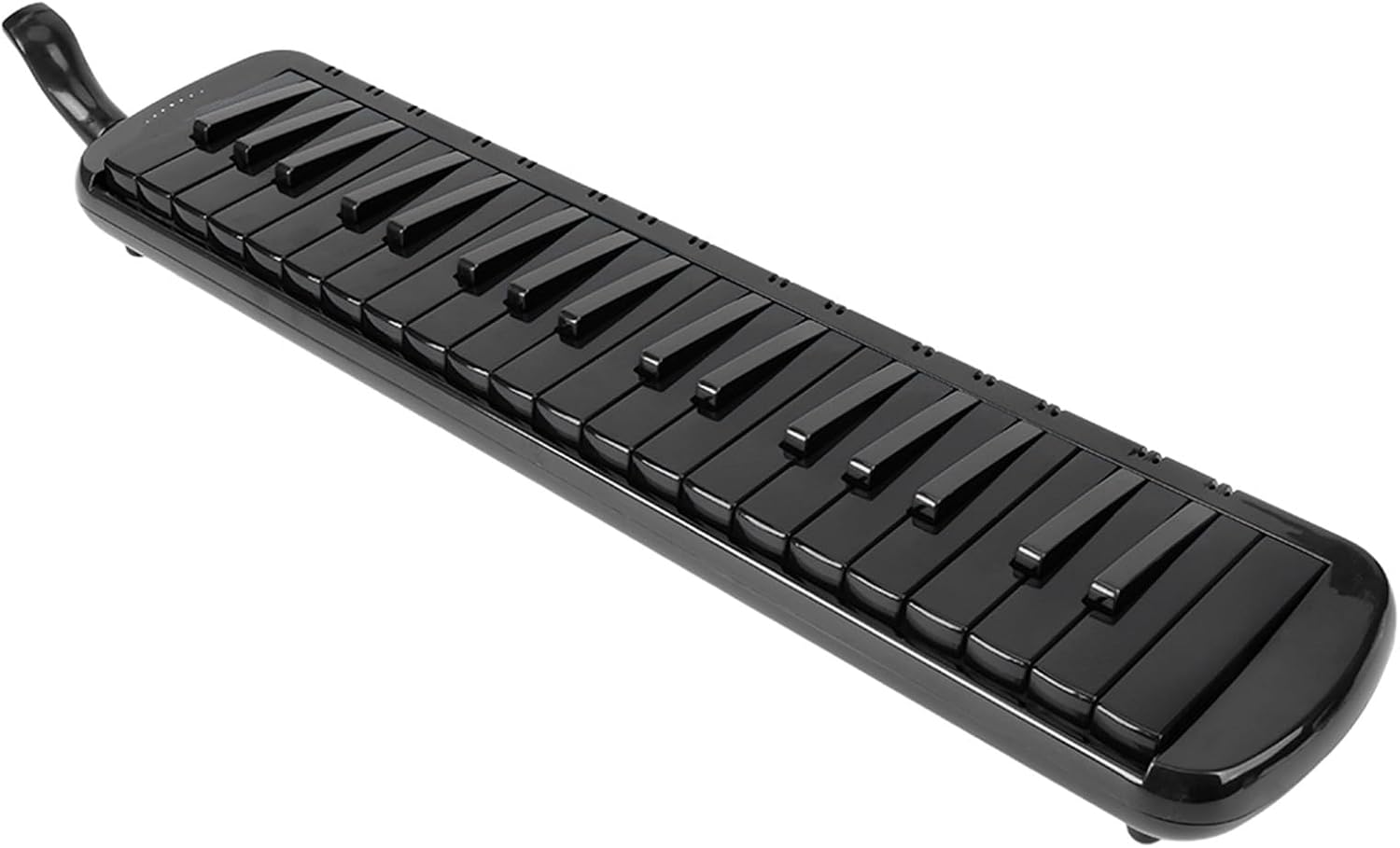 F - 37s Melodica 37 Key, Professional Wind Musical Instrument with ABS Resin Body and Brass Base Plate, Includes Blowpipe, Mouthpiece and EVA Bag for Beginners and Music Lovers (Black)