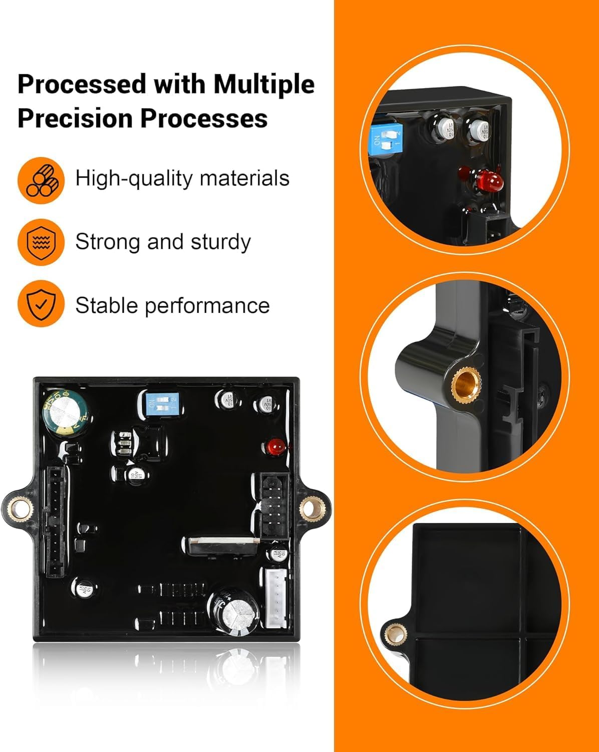 Upgraded 0D4409 Portable Controller PCB with Idle Control Fit for Generac Generator, for Stepper Motor Control - Power System Replacement Part 0D44090SRV