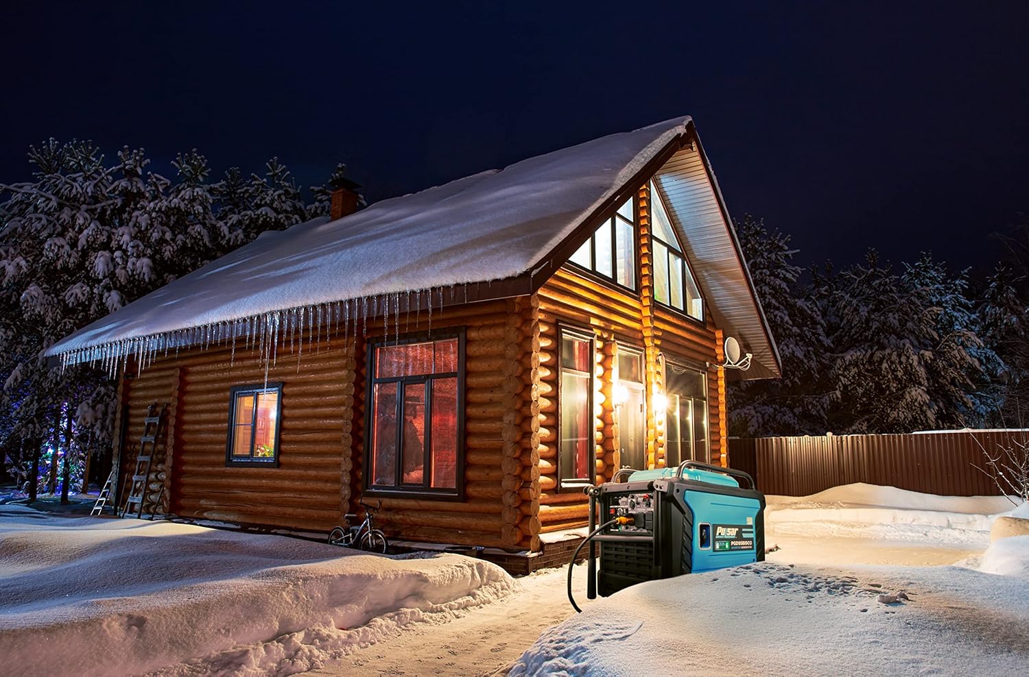 Pulsar PGD95BISCO Super Quiet Dual Fuel 9500W Home Use Backup Portable Inverter Generator With Remote Control and electric start (CO, low battery and low oil Shutoff), RV ready