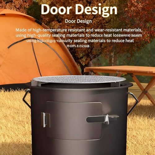 Portable Outdoor Camping Stove - Multifunctional Wood Burning Fire Pit for BBQ, Cooking, Heating & Versatile Outdoor Activities (Large Size)