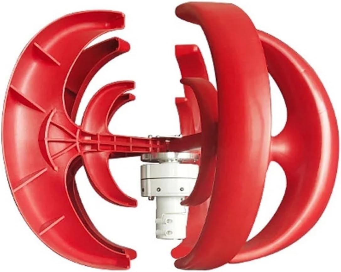 200W Wind Turbine Generator Kit, Vertical Axis Wind Turbine DC 12/24V Wind Power Turbines Generator 5 Blades Industrial Energy